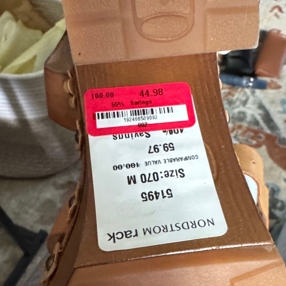 Kork-Ease Tan and Cream Strappy Sandals - Picture 3 of 4